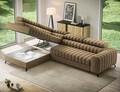 Coltar extensibil stanga 5 locuri ELTAP, LT-20NU, Kanedo, 269x204x86 cm, lemn/poliester, maro