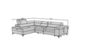 Coltar extensibil stanga 5 locuri ELTAP, LT-20NU, Kanedo, 269x204x86 cm, lemn/poliester, maro
