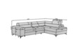 Coltar extensibil dreapta 5 locuri ELTAP, RT-06AU, Kanedo, 269x204x86 cm, lemn/poliester, negru