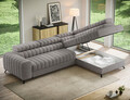 Coltar extensibil dreapta 5 locuri ELTAP, RT-04PAO, Kanedo, 269x204x86 cm, lemn/poliester, gri