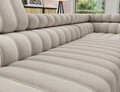 Coltar extensibil dreapta 5 locuri ELTAP, RT-18RAQ, Kanedo, 269x204x86 cm, lemn/poliester, bej inchis