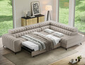 Coltar extensibil dreapta 5 locuri ELTAP, RT-18RAQ, Kanedo, 269x204x86 cm, lemn/poliester, bej inchis