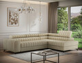 Coltar extensibil dreapta 5 locuri ELTAP, RT-18AU, Kanedo, 269x204x86 cm, lemn/poliester, bej