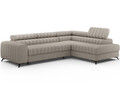 Coltar extensibil dreapta 5 locuri ELTAP, RT-18ROY, Kanedo, 269x204x86 cm, lemn/poliester, bej inchis
