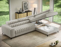 Coltar extensibil dreapta 5 locuri ELTAP, RT-18ROY, Kanedo, 269x204x86 cm, lemn/poliester, bej inchis