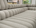 Coltar extensibil dreapta 5 locuri ELTAP, RT-18ROY, Kanedo, 269x204x86 cm, lemn/poliester, bej inchis