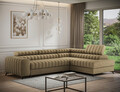 Coltar extensibil dreapta 5 locuri ELTAP, RT-20NU, Kanedo, 269x204x86 cm, lemn/poliester, maro