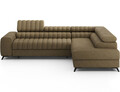 Coltar extensibil dreapta 5 locuri ELTAP, RT-20NU, Kanedo, 269x204x86 cm, lemn/poliester, maro