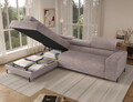 Coltar extensibil stanga 5 locuri ELTAP, Colesio, 274x200x93 cm, lemn/poliester, gri