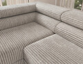 Coltar extensibil stanga 5 locuri ELTAP, Colesio, 274x200x93 cm, lemn/poliester, alb murdar