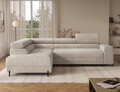 Coltar extensibil stanga 5 locuri ELTAP, Colesio, 274x200x93 cm, lemn/poliester, bej