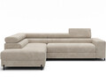 Coltar extensibil stanga 5 locuri ELTAP, Colesio, 274x200x93 cm, lemn/poliester, bej