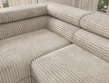 Coltar extensibil stanga 5 locuri ELTAP, Colesio, 274x200x93 cm, lemn/poliester, bej
