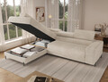 Coltar extensibil stanga 5 locuri ELTAP, Colesio, 274x200x93 cm, lemn/poliester, bej
