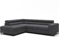 Coltar extensibil stanga 5 locuri ELTAP, Colesio, 274x200x93 cm, lemn/poliester, gri inchis
