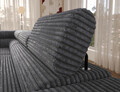 Coltar extensibil stanga 5 locuri ELTAP, Colesio, 274x200x93 cm, lemn/poliester, gri inchis
