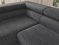 Coltar extensibil stanga 5 locuri ELTAP, Colesio, 274x200x93 cm, lemn/poliester, gri inchis
