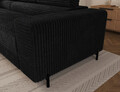 Coltar extensibil stanga 5 locuri ELTAP, Colesio, 274x200x93 cm, lemn/poliester, negru