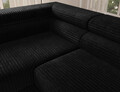 Coltar extensibil stanga 5 locuri ELTAP, Colesio, 274x200x93 cm, lemn/poliester, negru