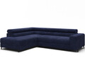 Coltar extensibil stanga 5 locuri ELTAP, Colesio, 274x200x93 cm, lemn/poliester, albastru inchis