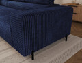 Coltar extensibil stanga 5 locuri ELTAP, Colesio, 274x200x93 cm, lemn/poliester, albastru inchis