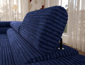 Coltar extensibil stanga 5 locuri ELTAP, Colesio, 274x200x93 cm, lemn/poliester, albastru inchis