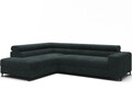Coltar extensibil stanga 5 locuri ELTAP, Colesio, 274x200x93 cm, lemn/poliester, verde inchis