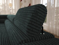 Coltar extensibil stanga 5 locuri ELTAP, Colesio, 274x200x93 cm, lemn/poliester, verde inchis
