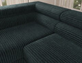Coltar extensibil stanga 5 locuri ELTAP, Colesio, 274x200x93 cm, lemn/poliester, verde inchis