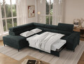 Coltar extensibil stanga 5 locuri ELTAP, Colesio, 274x200x93 cm, lemn/poliester, verde inchis