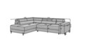 Coltar extensibil stanga 5 locuri ELTAP, Colesio, 274x200x93 cm, lemn/poliester, verde inchis