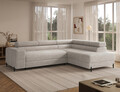 Coltar extensibil dreapta 5 locuri ELTAP, Colesio, 274x200x93 cm, lemn/poliester, alb murdar