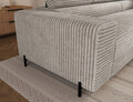 Coltar extensibil dreapta 5 locuri ELTAP, Colesio, 274x200x93 cm, lemn/poliester, alb murdar