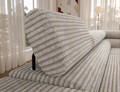 Coltar extensibil dreapta 5 locuri ELTAP, Colesio, 274x200x93 cm, lemn/poliester, alb murdar