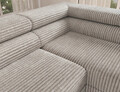 Coltar extensibil dreapta 5 locuri ELTAP, Colesio, 274x200x93 cm, lemn/poliester, alb murdar