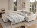 Coltar extensibil dreapta 5 locuri ELTAP, Colesio, 274x200x93 cm, lemn/poliester, alb murdar