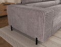 Coltar extensibil dreapta 5 locuri ELTAP, Colesio, 274x200x93 cm, lemn/poliester, gri