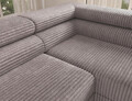 Coltar extensibil dreapta 5 locuri ELTAP, Colesio, 274x200x93 cm, lemn/poliester, gri