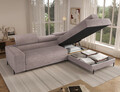 Coltar extensibil dreapta 5 locuri ELTAP, Colesio, 274x200x93 cm, lemn/poliester, gri