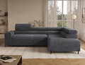 Coltar extensibil dreapta 5 locuri ELTAP, Colesio, 274x200x93 cm, lemn/poliester, gri inchis