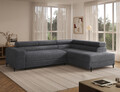 Coltar extensibil dreapta 5 locuri ELTAP, Colesio, 274x200x93 cm, lemn/poliester, gri inchis