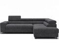 Coltar extensibil dreapta 5 locuri ELTAP, Colesio, 274x200x93 cm, lemn/poliester, gri inchis