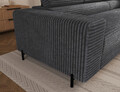 Coltar extensibil dreapta 5 locuri ELTAP, Colesio, 274x200x93 cm, lemn/poliester, gri inchis