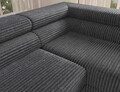 Coltar extensibil dreapta 5 locuri ELTAP, Colesio, 274x200x93 cm, lemn/poliester, gri inchis