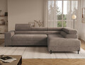 Coltar extensibil dreapta 5 locuri ELTAP, Colesio, 274x200x93 cm, lemn/poliester, maro deschis
