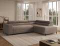 Coltar extensibil dreapta 5 locuri ELTAP, Colesio, 274x200x93 cm, lemn/poliester, maro deschis