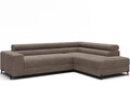 Coltar extensibil dreapta 5 locuri ELTAP, Colesio, 274x200x93 cm, lemn/poliester, maro deschis