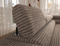 Coltar extensibil dreapta 5 locuri ELTAP, Colesio, 274x200x93 cm, lemn/poliester, maro deschis
