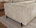 Coltar extensibil dreapta 5 locuri ELTAP, Colesio, 274x200x93 cm, lemn/poliester, bej