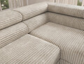 Coltar extensibil dreapta 5 locuri ELTAP, Colesio, 274x200x93 cm, lemn/poliester, bej